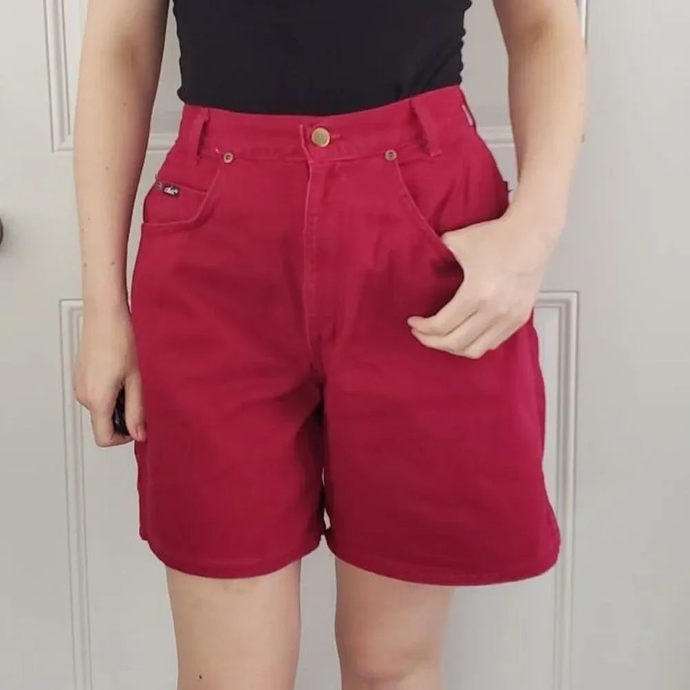 90s Chic Pink Denim Shorts
